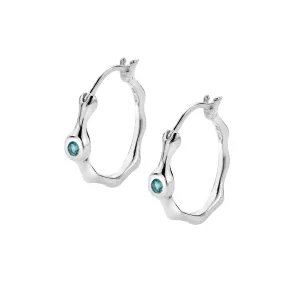 Organic Blue Topaz Hoops