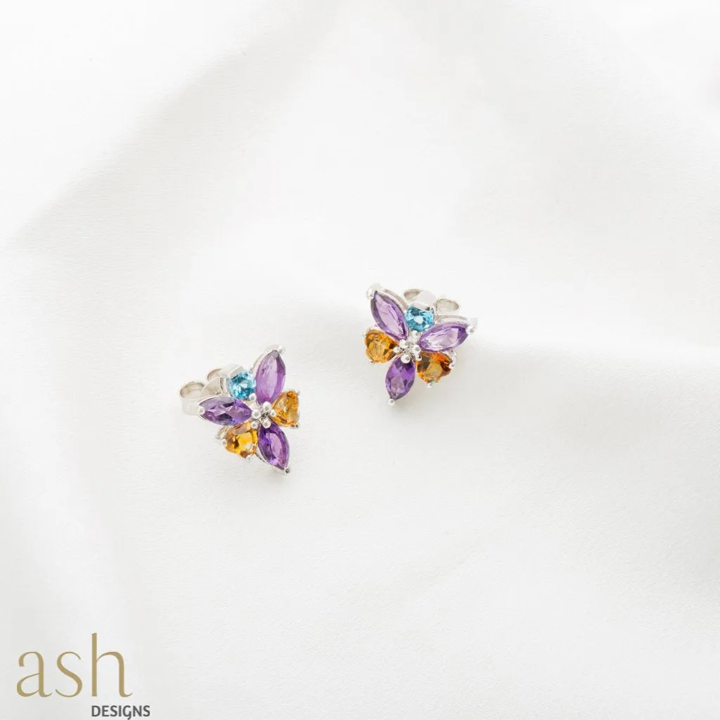 Peora Semi Precious Earring Studs