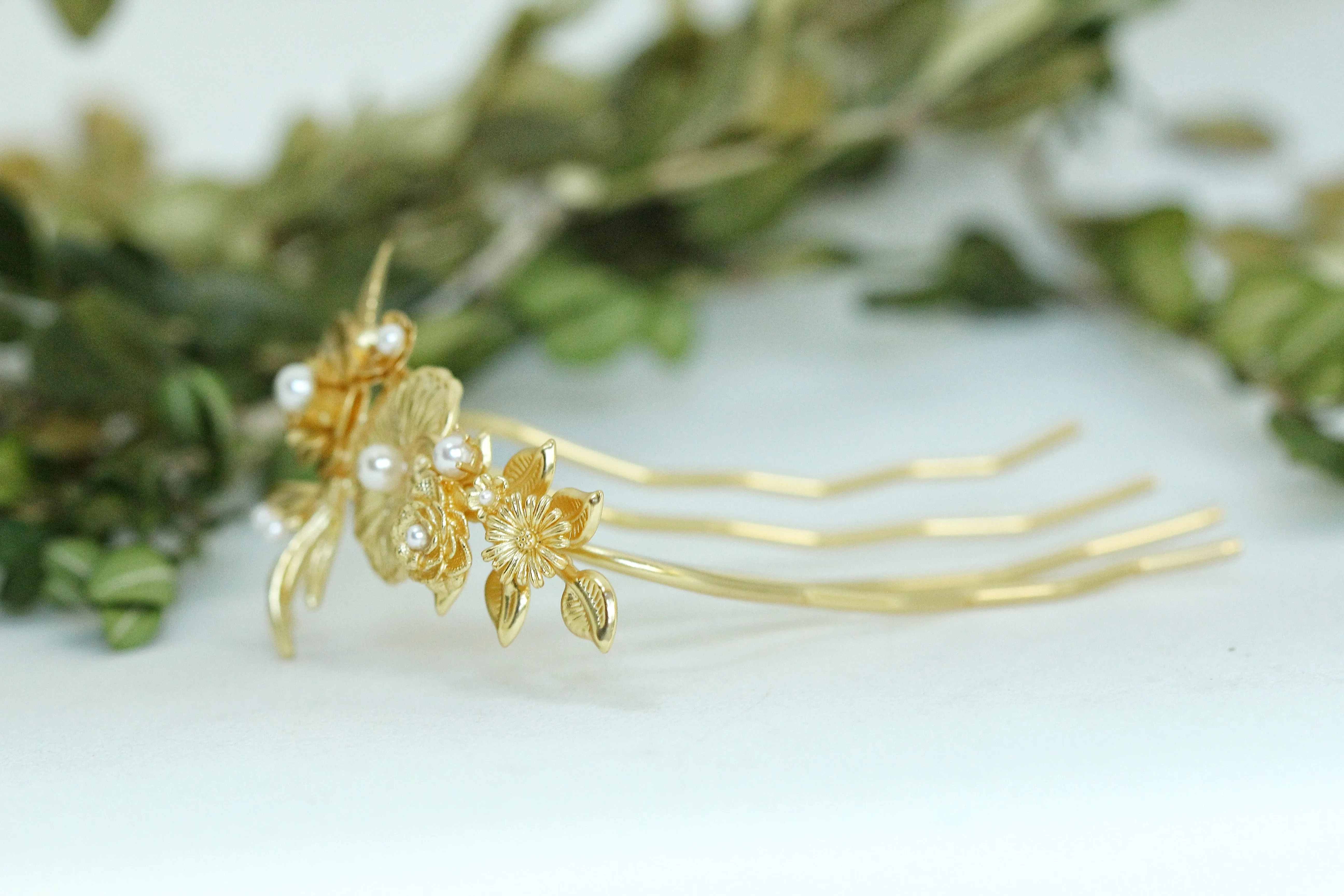 Royal Bloom Floral Hair Prong