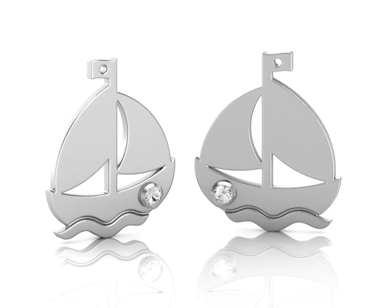 Sail boat earrings Ai3