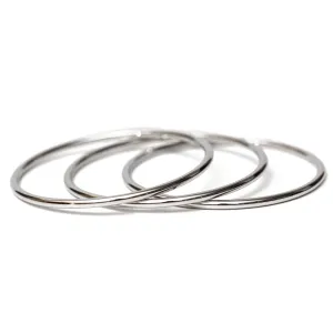 Silver Luxe Bangle Bracelets