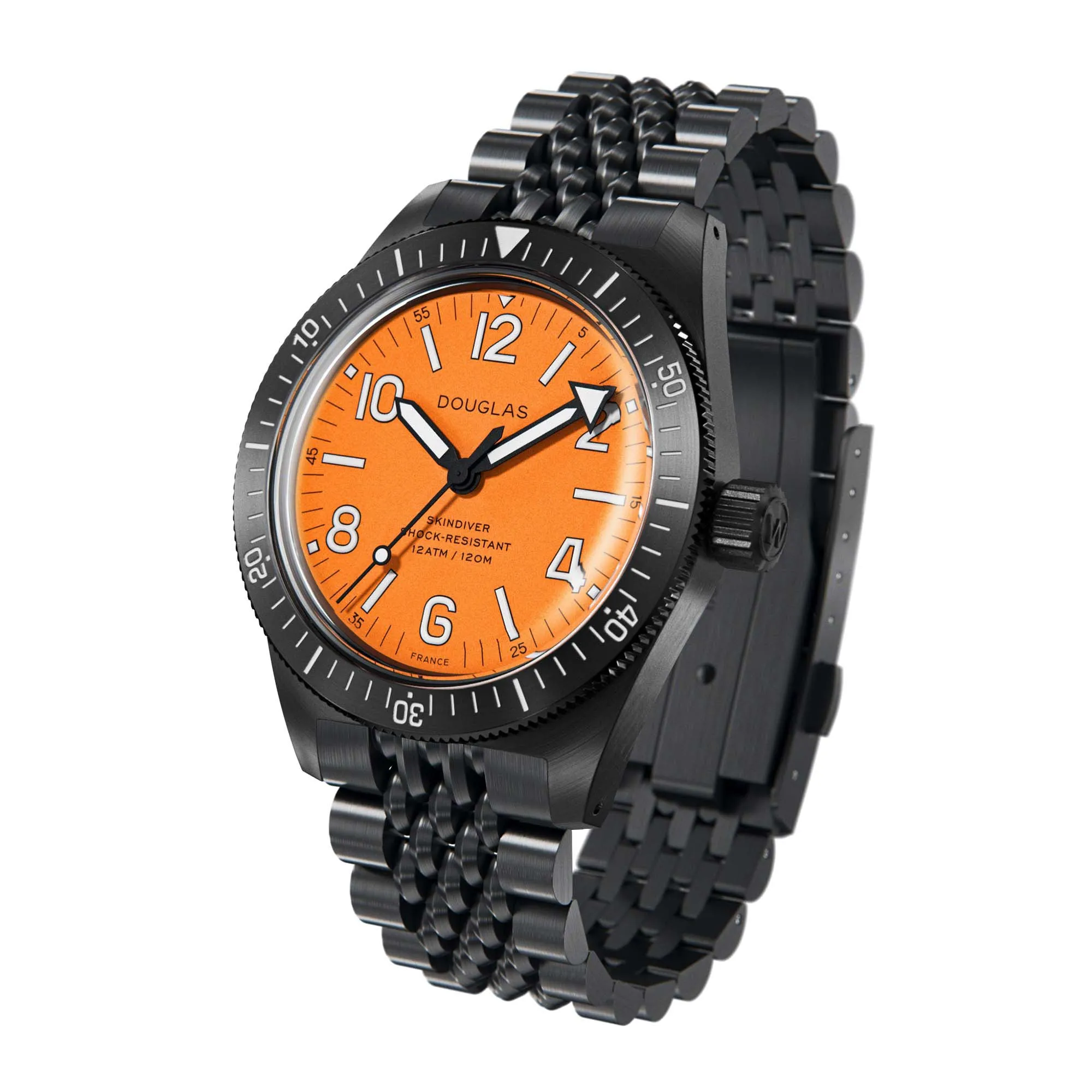 Skindiver Professional Tool-Watch - Orange Dial & Black PVD