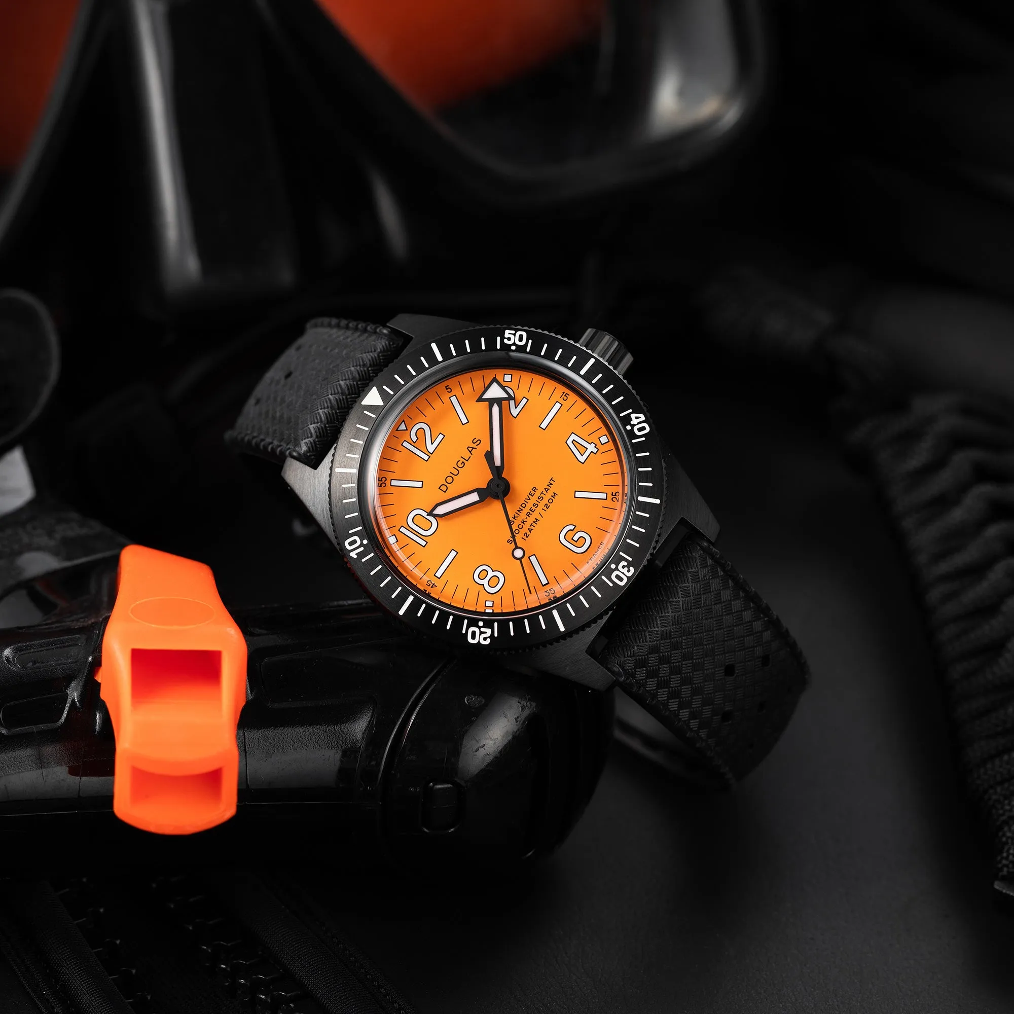 Skindiver Professional Tool-Watch - Orange Dial & Black PVD