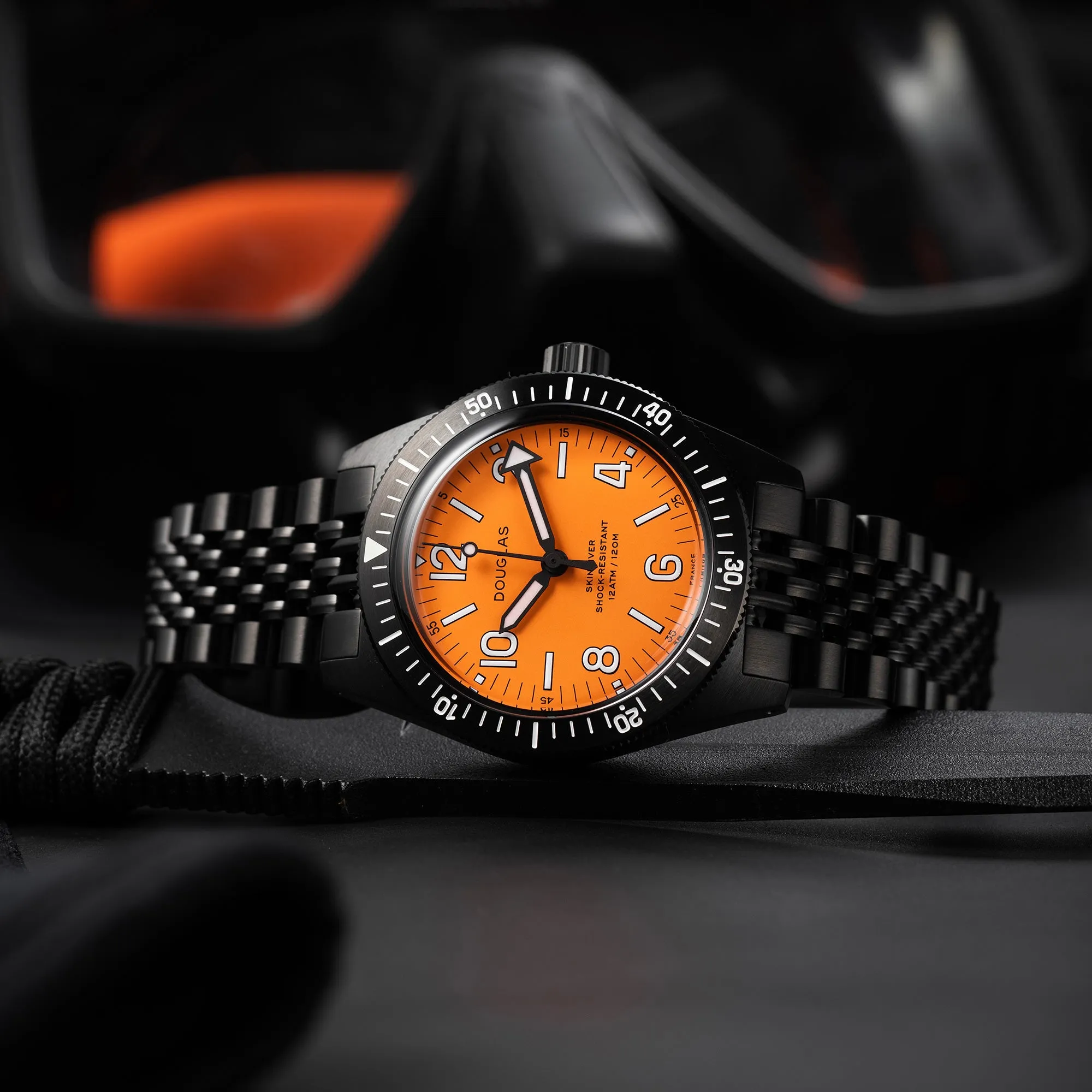 Skindiver Professional Tool-Watch - Orange Dial & Black PVD