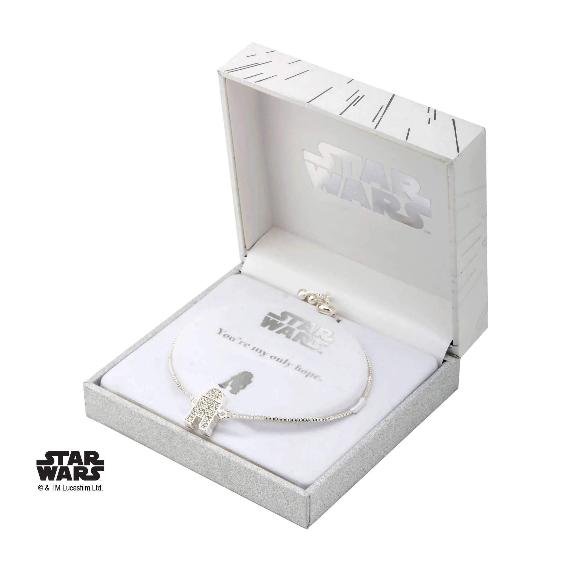 Star Wars R2-D2 with Clear Gem Bracelet