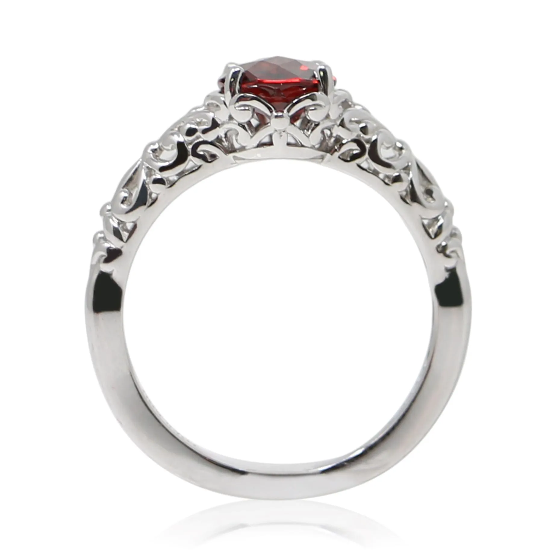 Sterling Silver and Garnet Ring