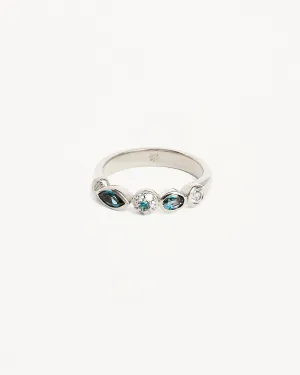 Sterling Silver Protection of Eye Topaz Ring