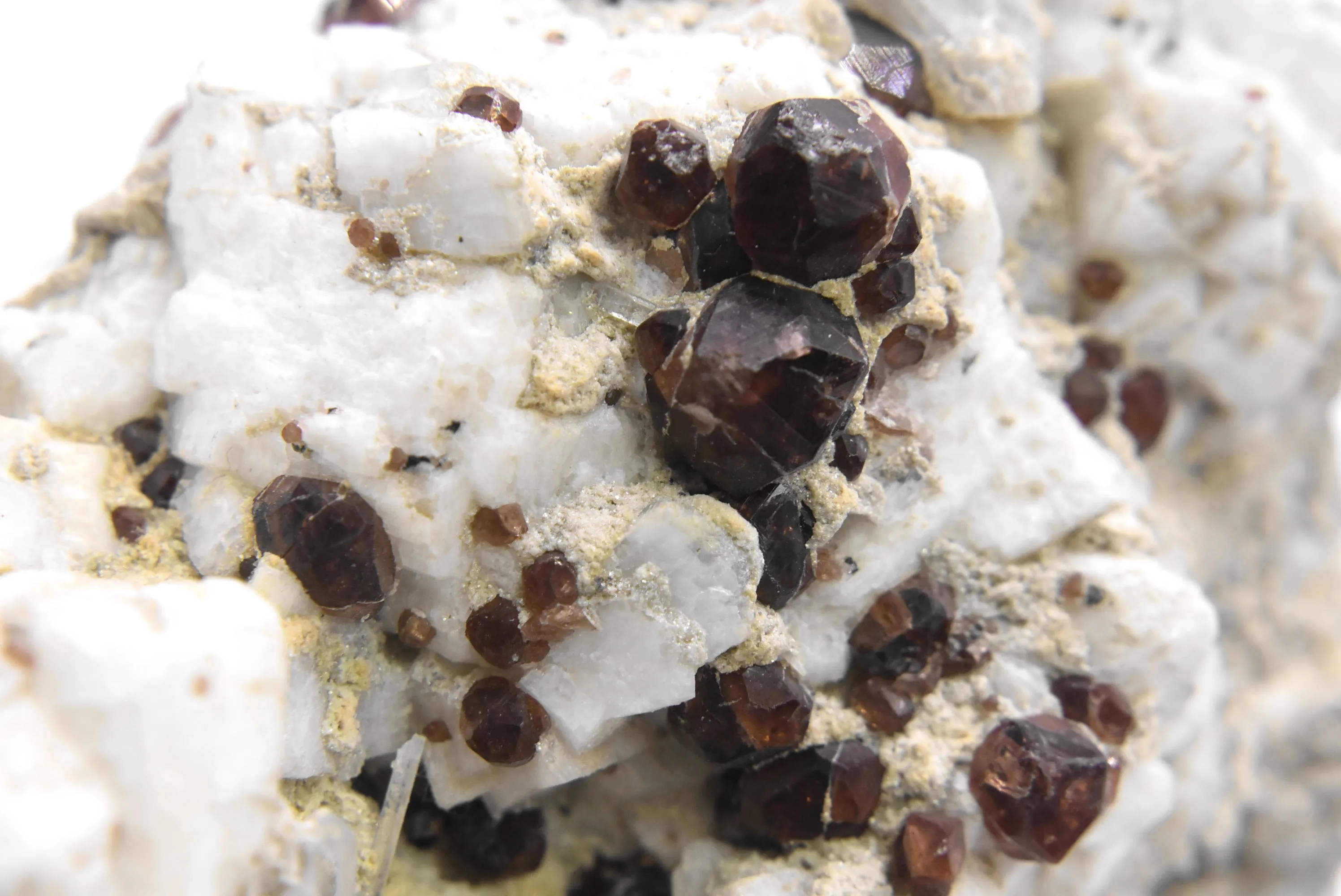 Stunning Large Red Garnet and Aquamarine Crystal Cluster on Matrix - 350g