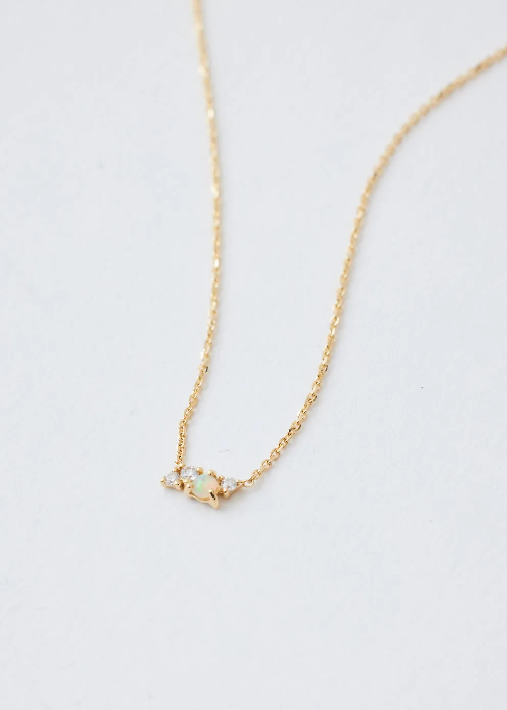 Tiny Chroma Opal Necklace