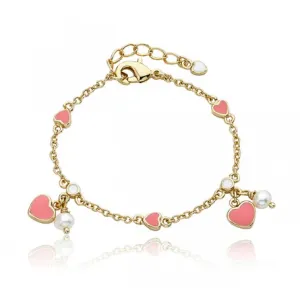 Twin Star I Love My Jewels Heart & Freshwater Pearl Bracelet