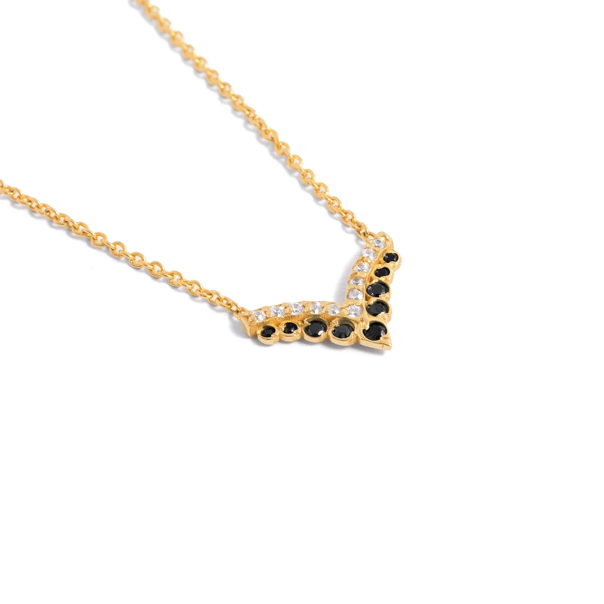 V Shape Diamond Pave Necklace