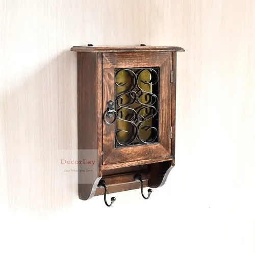 Wooden Wall Hanging Key Box/Key Rack Cabinet Hanger