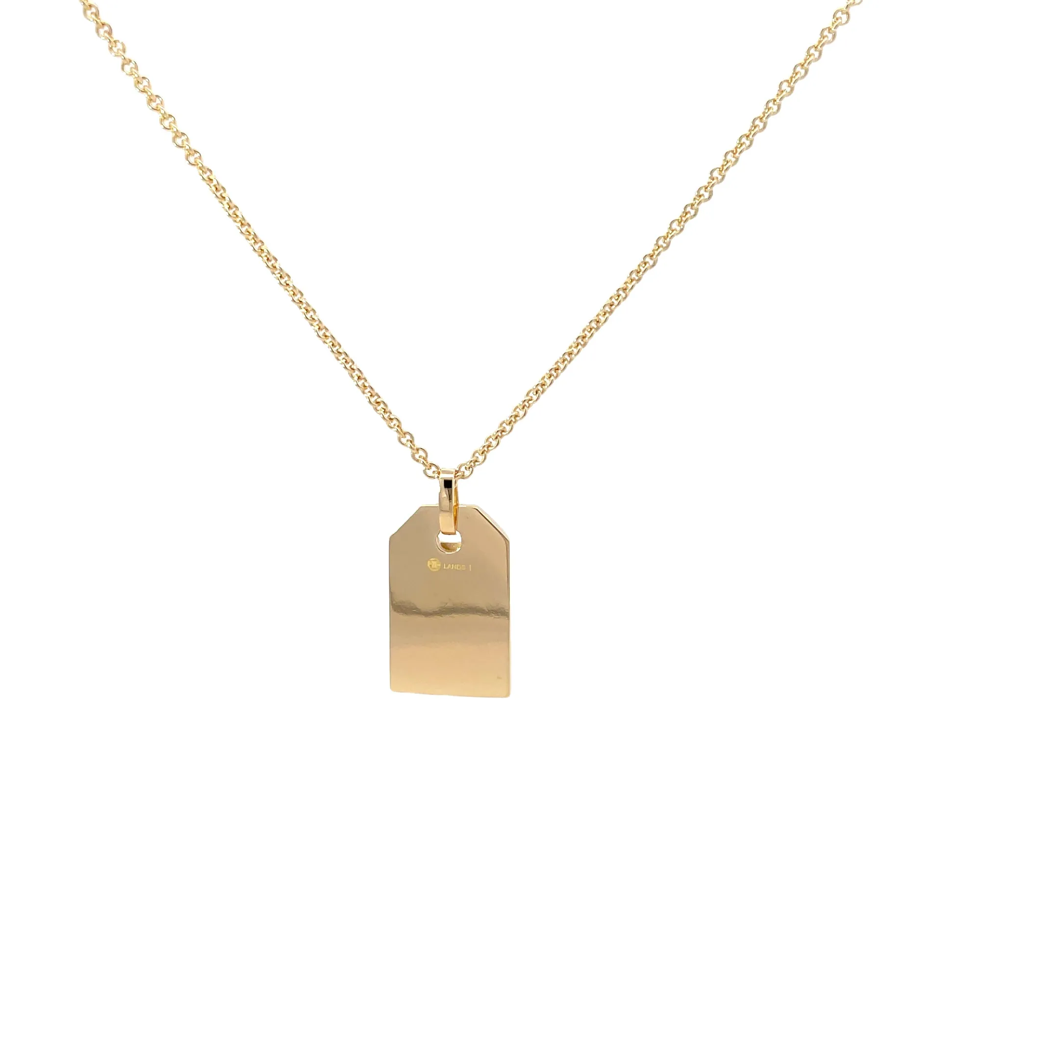 Yellow Modern Electrum Diamond Pendant Necklace