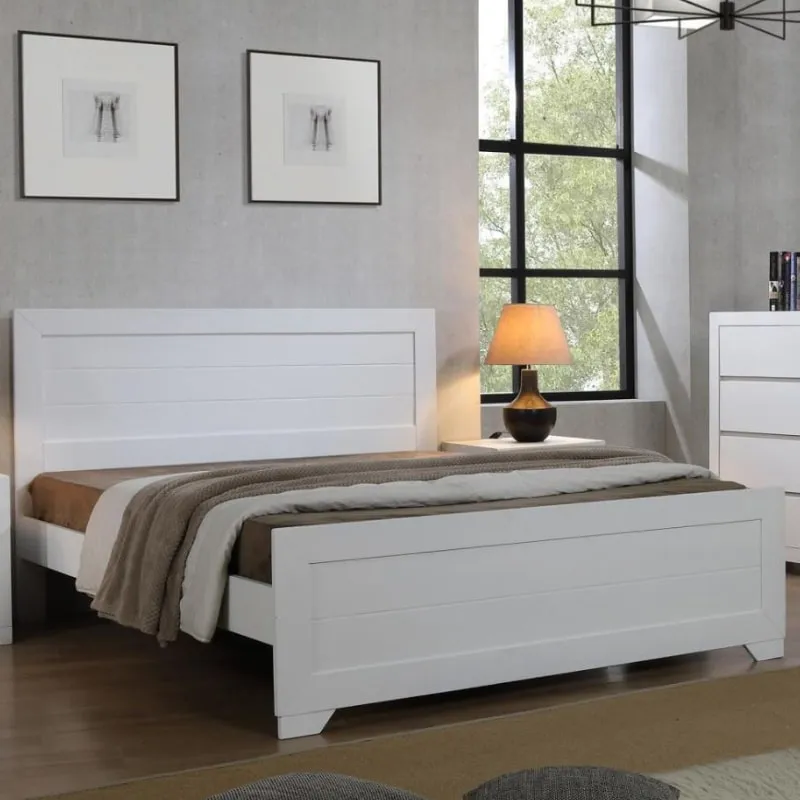 Zircon White Painted Double Bed