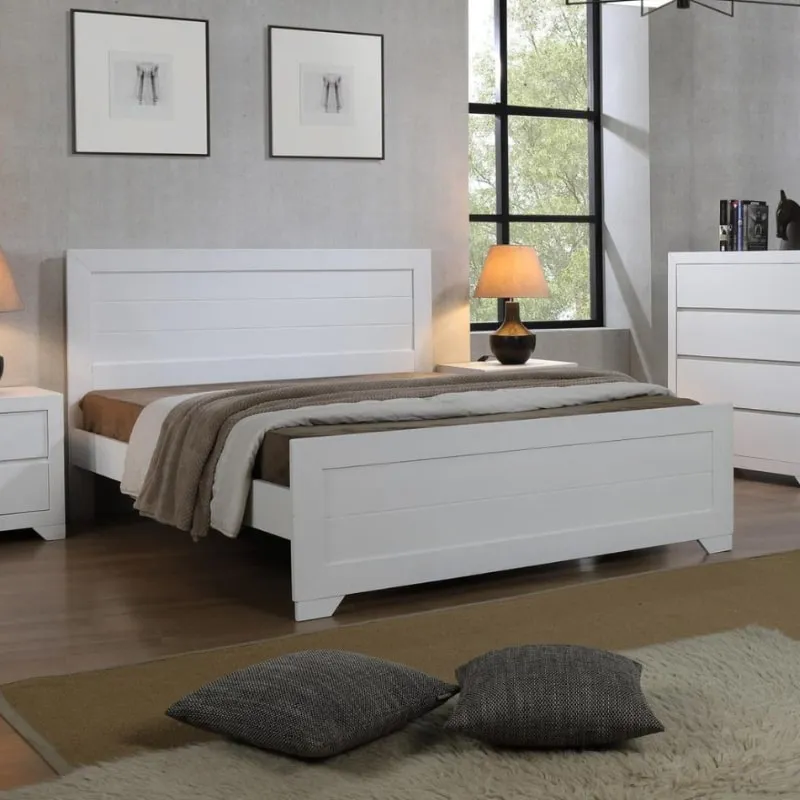 Zircon White Painted Double Bed